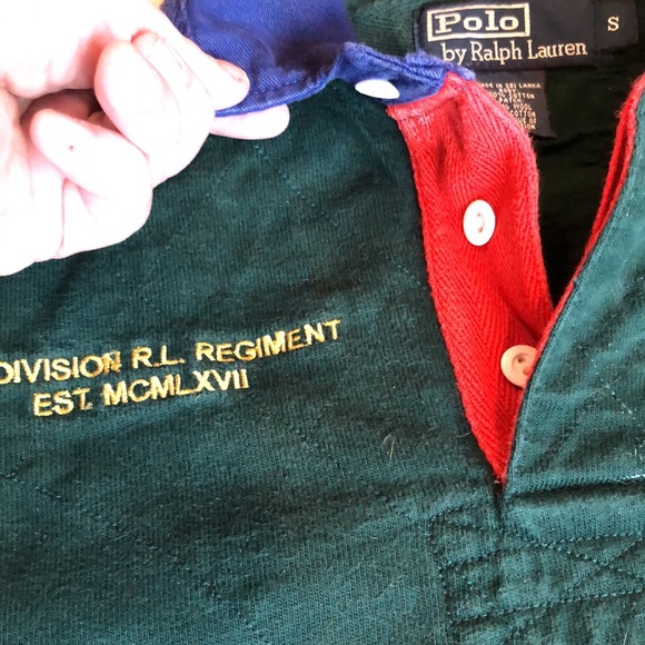 Polo by Ralph Lauren long sleeve hunter green polo shirt - Picture 3 of 9